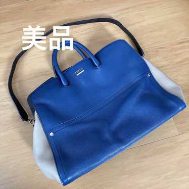 FURLA Blue Leather Shoulder Bag