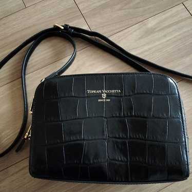 Topkapi Leather Crocodile Embossed Shoulder Bag