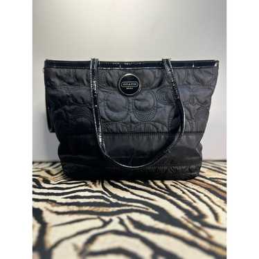 Coach Black Vintage Nylon Shoulder Handbag Purse