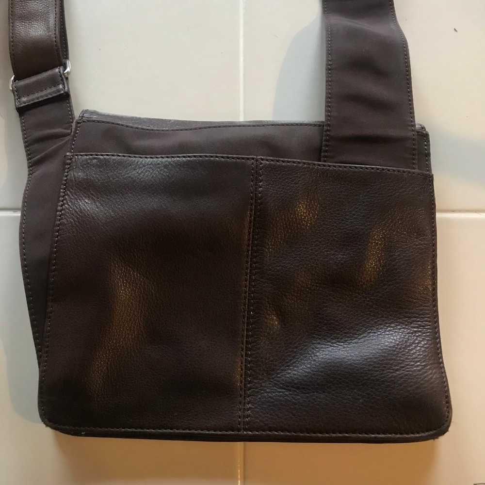 Brown vintage messenger bag leather - image 3