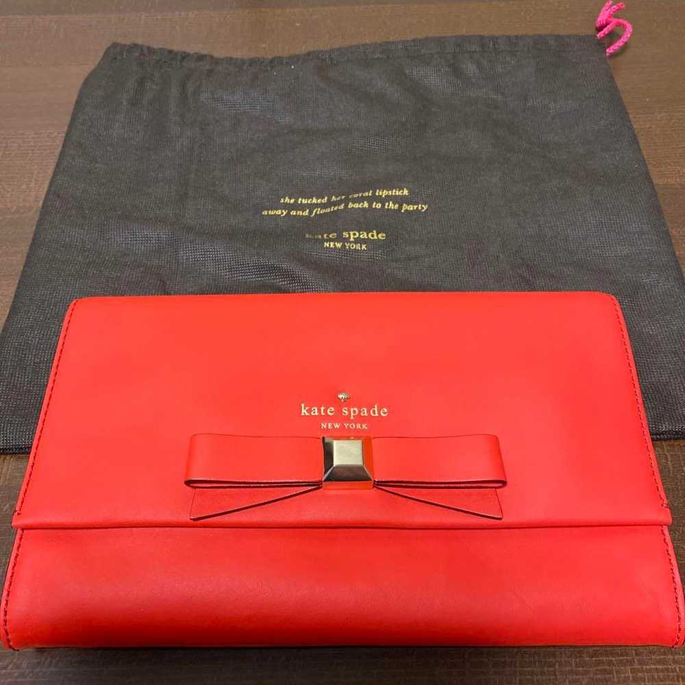 Kate Spade Clutch Bag Orange Red - image 1