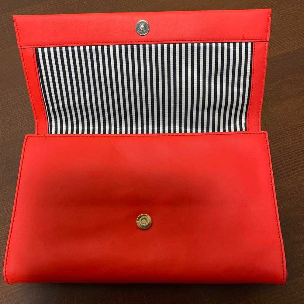 Kate Spade Clutch Bag Orange Red - image 8