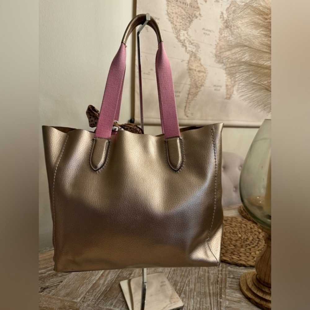 Coach Rose Gold Metallic Derby Tote Bag - image 2