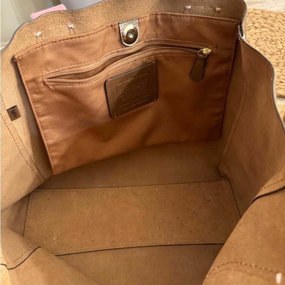 Coach Rose Gold Metallic Derby Tote Bag - image 7