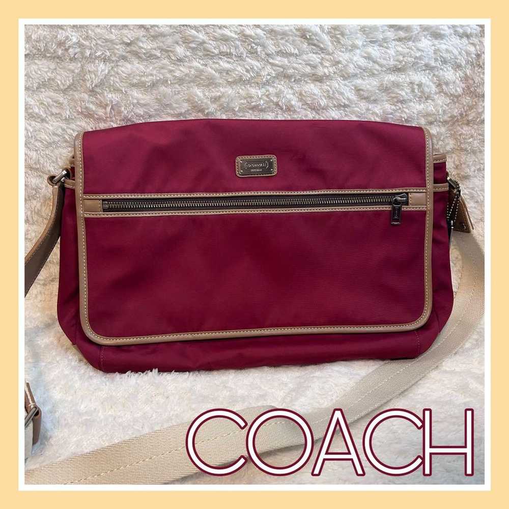 Coach Shoulder Bag Red Messenger Bag - image 1