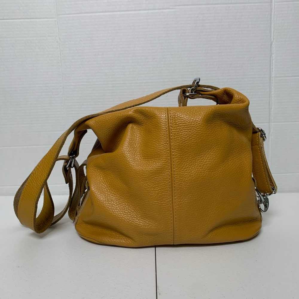 Mustard Syrena Leather Convertible Shoulder Bag/B… - image 2