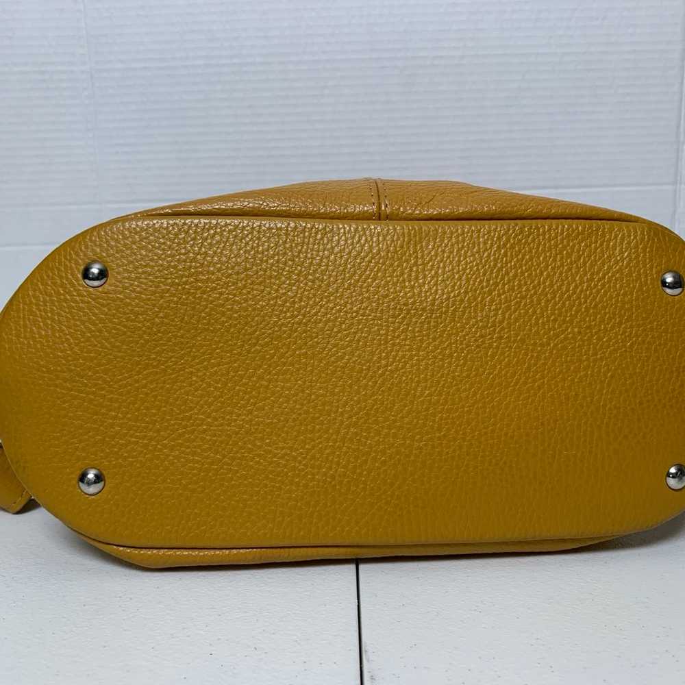 Mustard Syrena Leather Convertible Shoulder Bag/B… - image 6