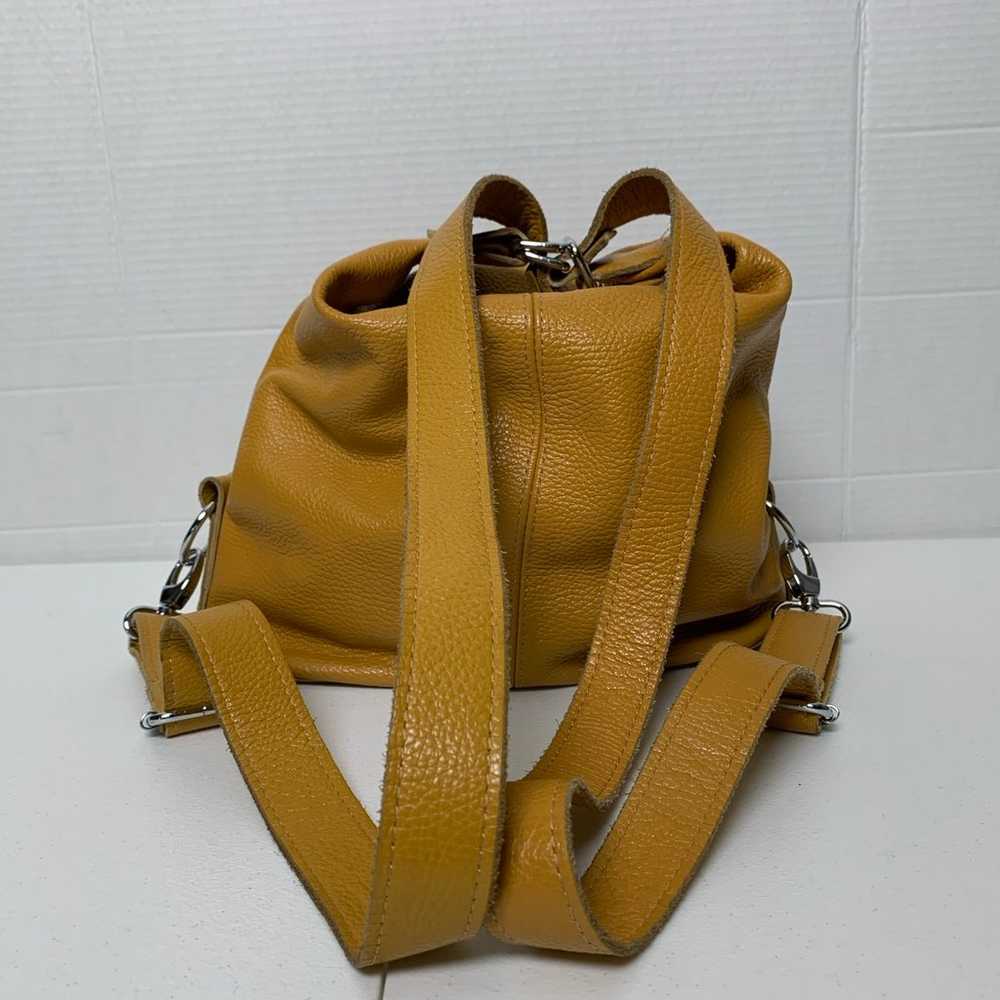 Mustard Syrena Leather Convertible Shoulder Bag/B… - image 8