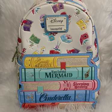 NWT Loungefly sold Disney AOP Princess Books Mini Backpack