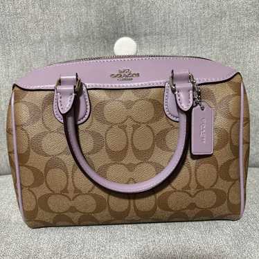 COACH Shoulder Bag Beige and Lavender