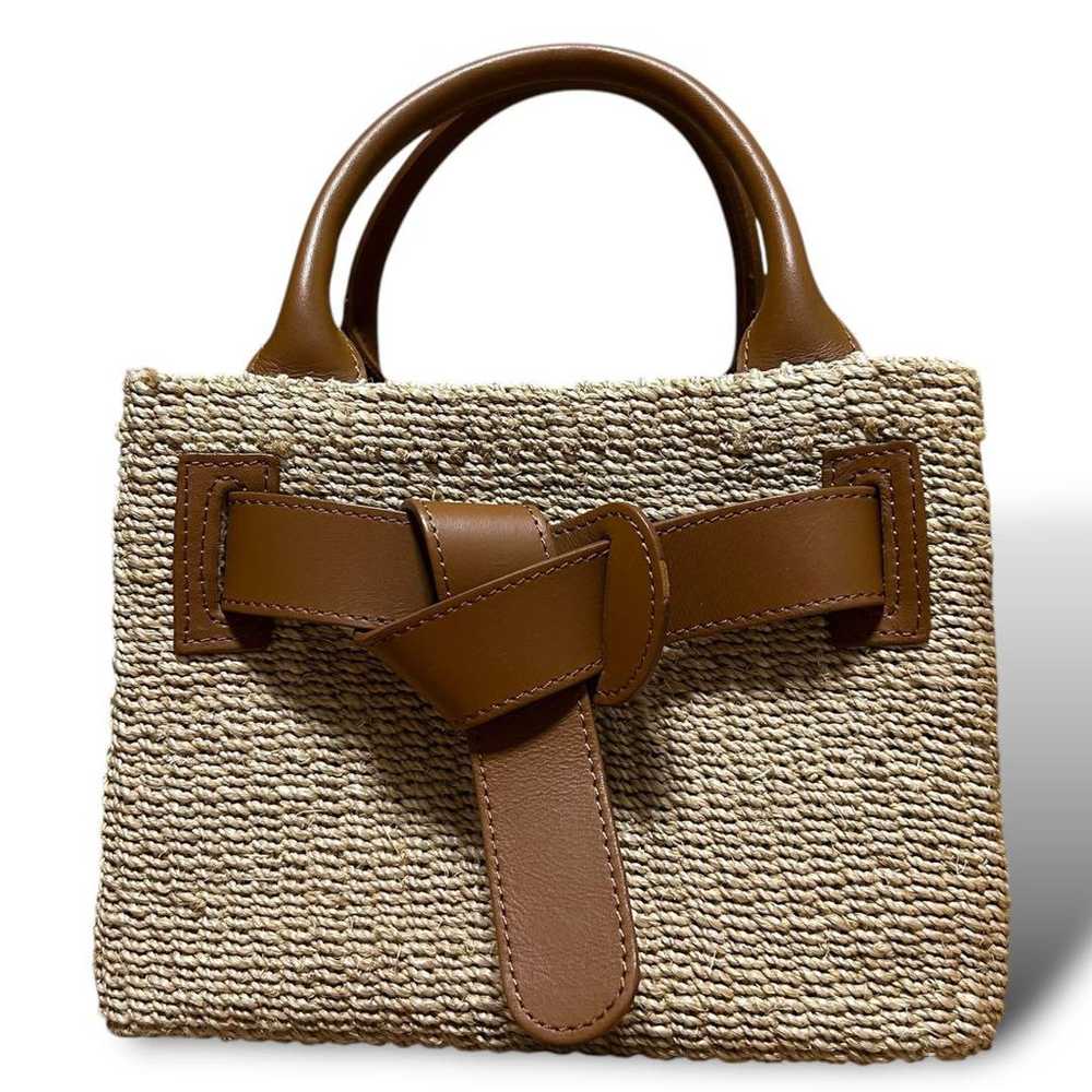 Viola d'Oro basket bag shoulder 2way beige belt c… - image 2