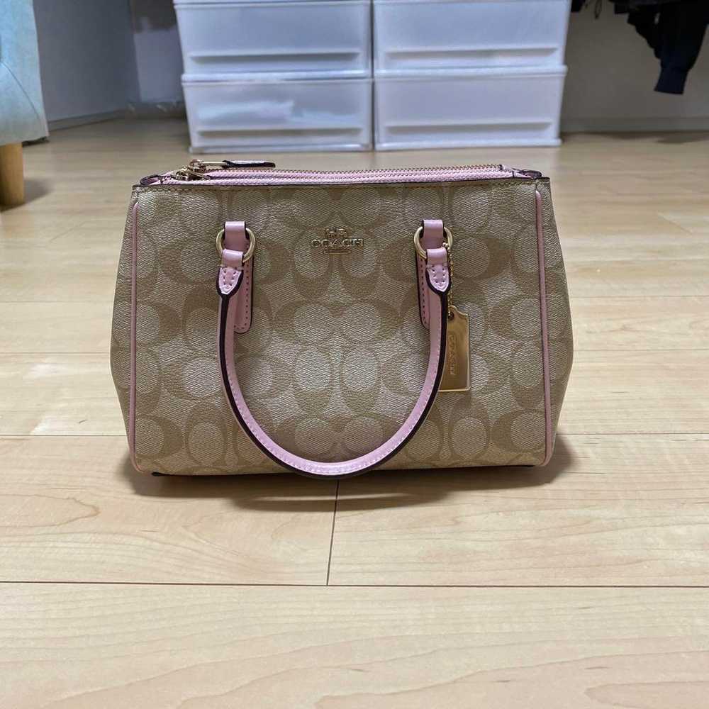 Coach Handbag Beige Medium Size - image 1