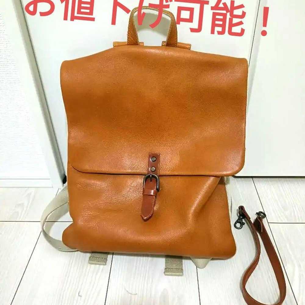 Tener. Leather × Canvas Backpack 2-way - image 1