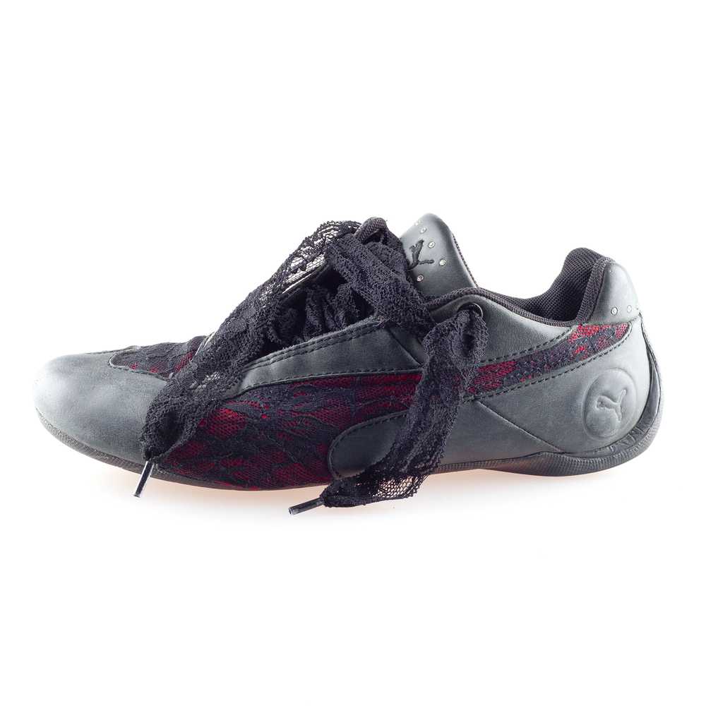 Puma × Vintage Vintage Puma Lace Gray/Red Sneaker… - image 2