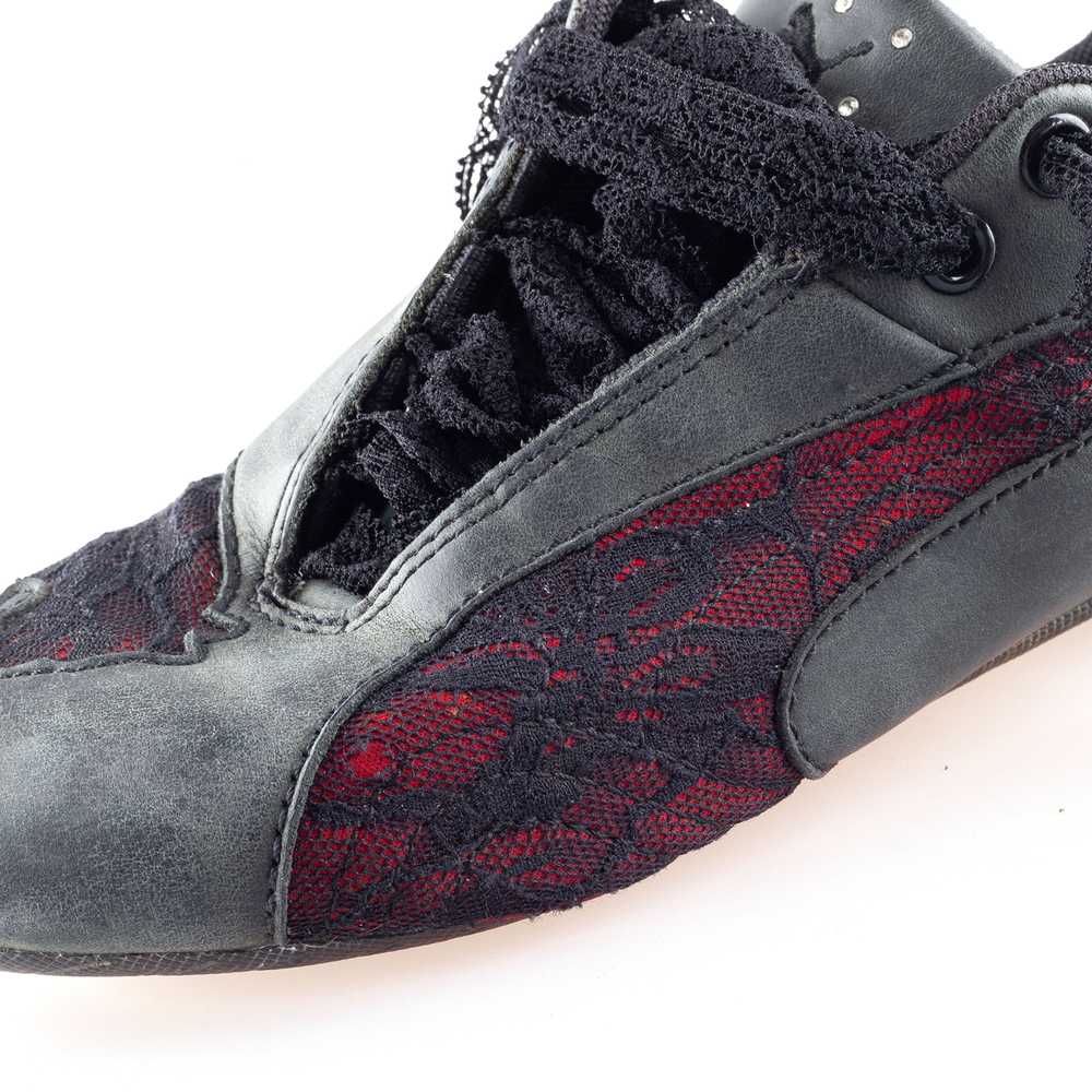 Puma × Vintage Vintage Puma Lace Gray/Red Sneaker… - image 3