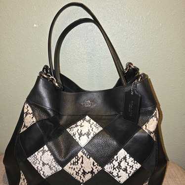 Euc coach edie patchwork shoulder bag