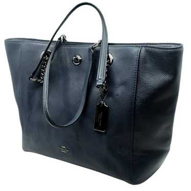 COACH~56830~Turnlock Chain Tote~POLISHED SOFT PEB… - image 1