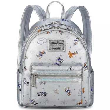 Disney 100 shops Platnium Drip Ears Loungefly Backpack