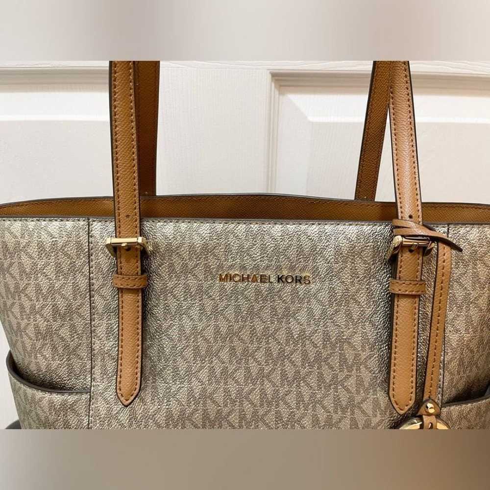 Michael Kors Tote Bag Champagne Gold Light Brown … - image 3