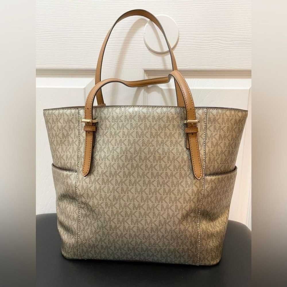 Michael Kors Tote Bag Champagne Gold Light Brown … - image 5