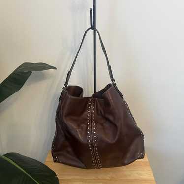 Michael Kors Textured Astor Hobo Handbag Leather