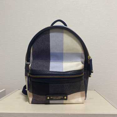 BLUE LABEL BURBERRY Checkered Pattern Backpack