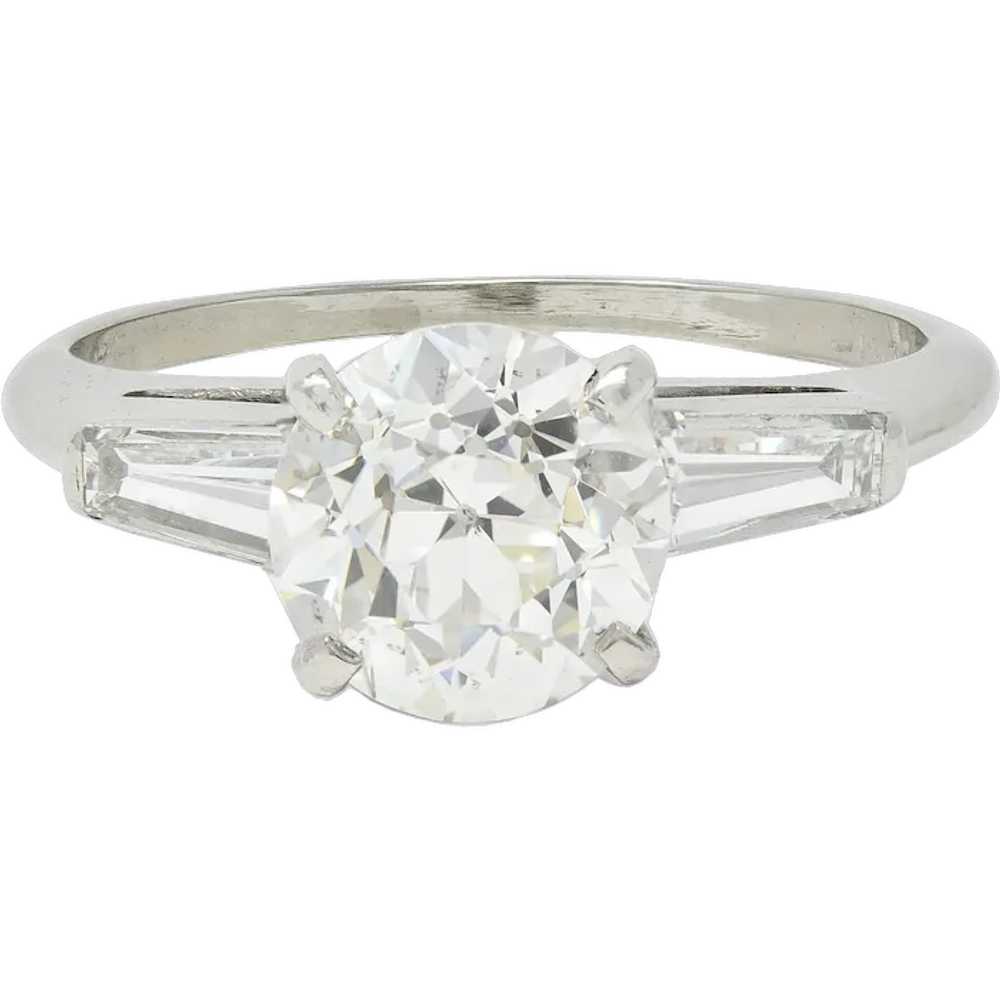 Mid-Century 1.81 CTW Old European Diamond Platinu… - image 1