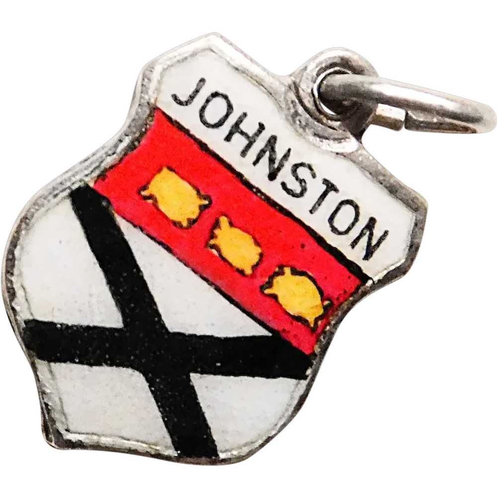 Sterling & Enamel JOHNSTON Charm - Souvenir of Sc… - image 1