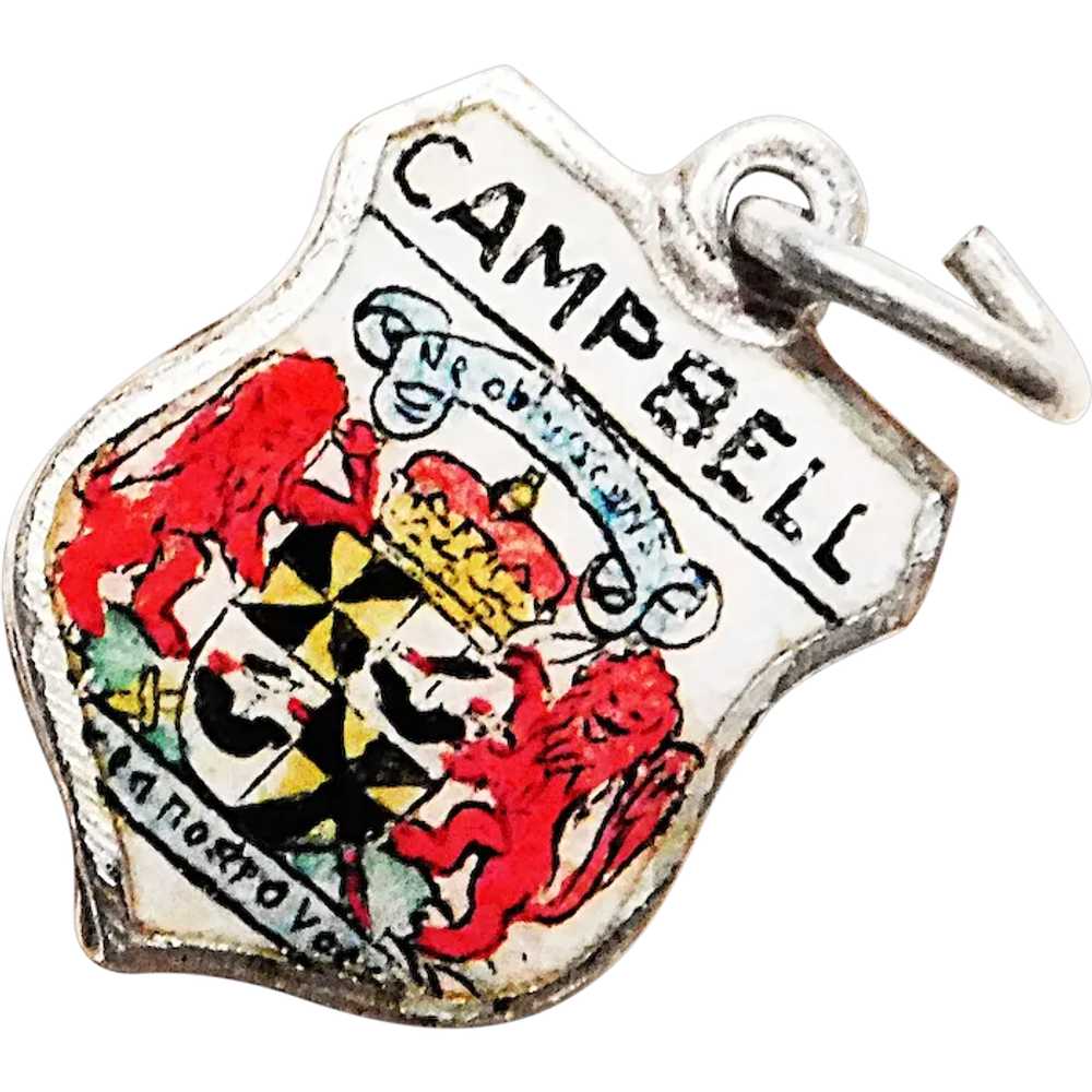 Sterling & Enamel CAMPBELL Charm - Souvenir of Sc… - image 1