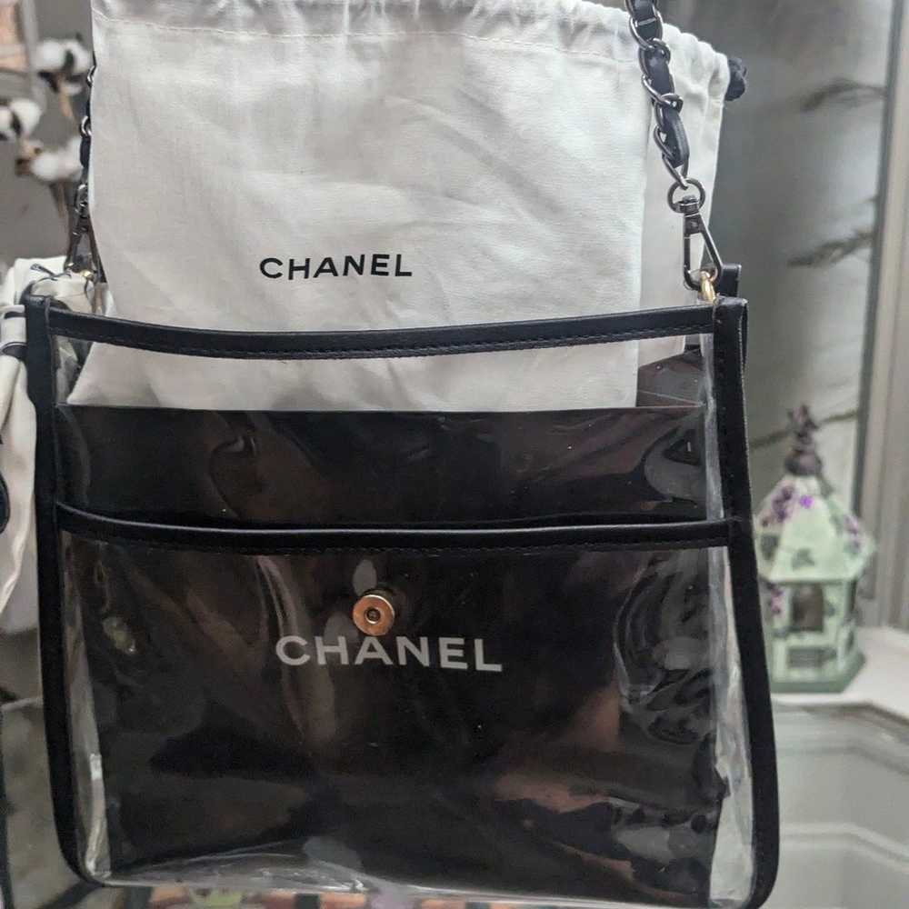 Upcycled designer handbag with original Chanel sh… - image 2