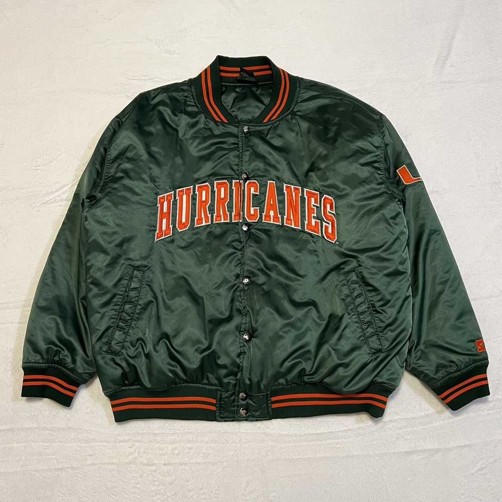 Starter Vintage 80’s Miami Hurricanes Satin Start… - image 2