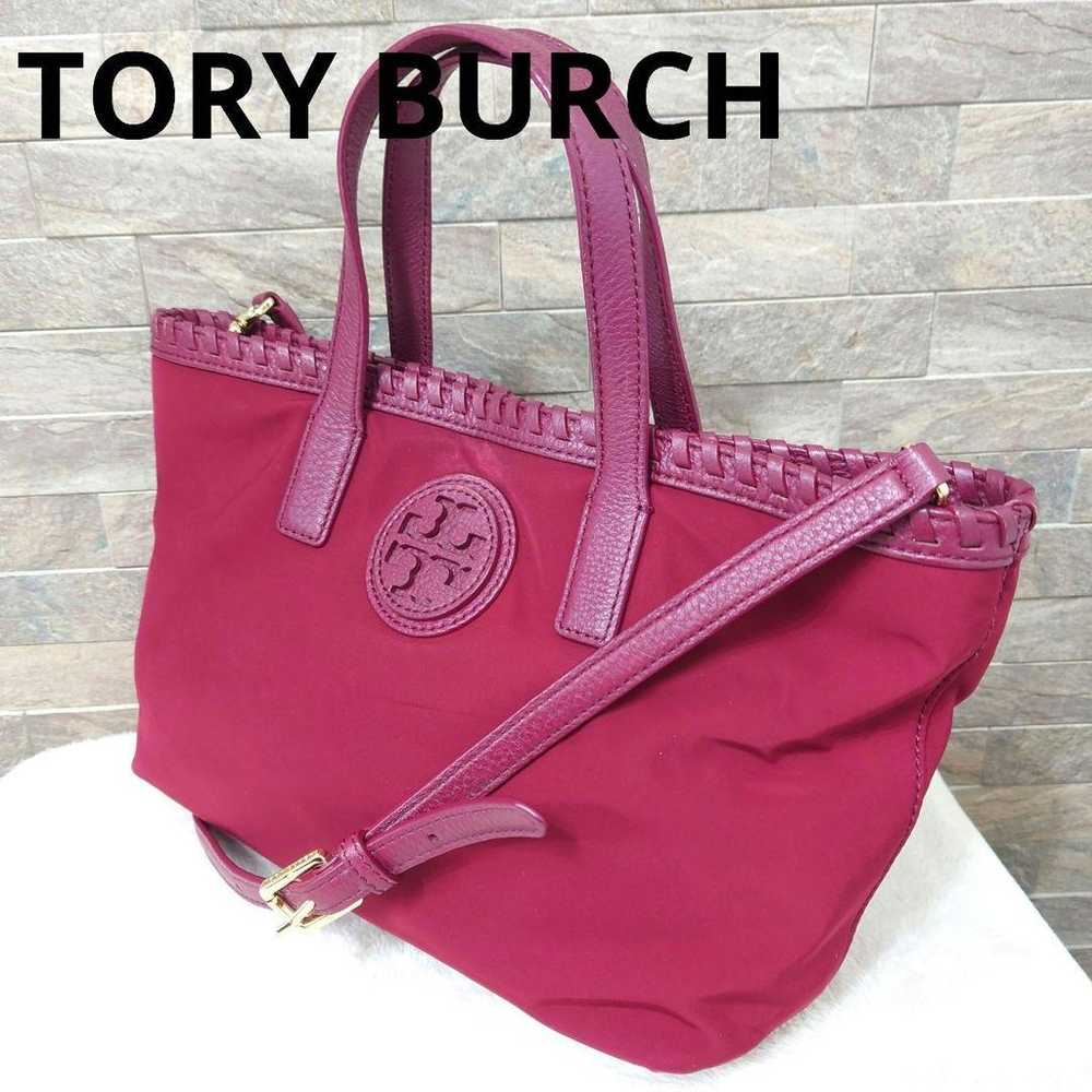 TORY BURCH Logo Leather 2-way Shoulder Bag Handbag - image 1