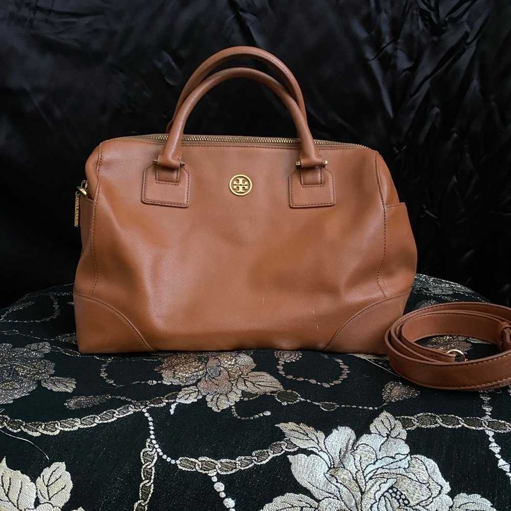 Tory Burch Robinson Cognac Leather Bag - image 1