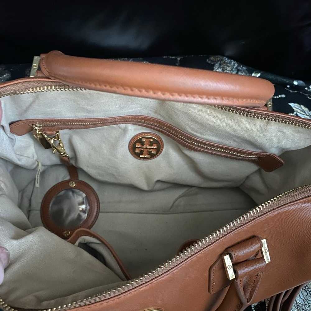 Tory Burch Robinson Cognac Leather Bag - image 5