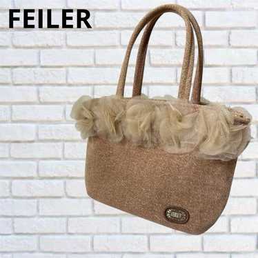 ♪FEILER Tulle Frill Handbag Beige Feiler Autumn/Wi