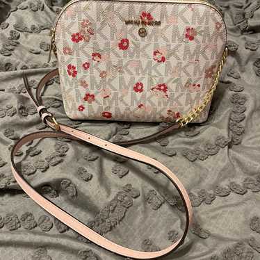 Michael Kors floral pink purse