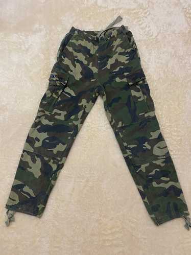 Bape × Vintage Woodland Camo Cargo Sweat Pants