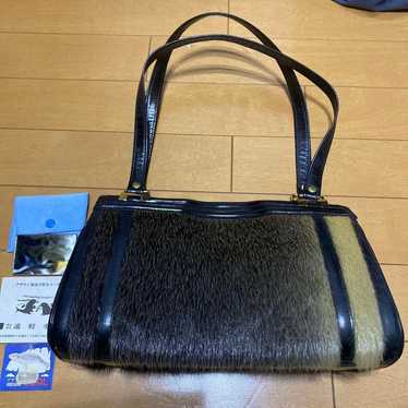 Seal Fur Stripe Handbag - Rare - image 1