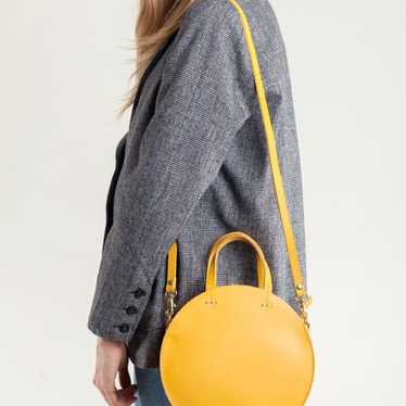 Clare V Petit Alistair Leather Circular Crossbody… - image 1