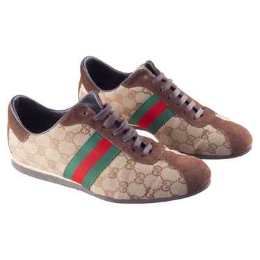 Gucci Vintage Gucci Monogram Brown Sneakers (39 E… - image 1