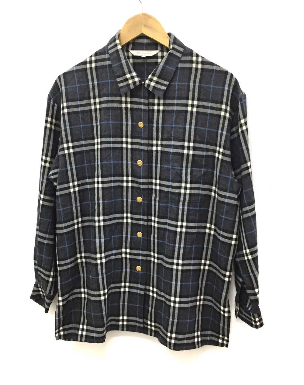 Burberry × Vintage 90s Burberry nova check oversi… - image 2