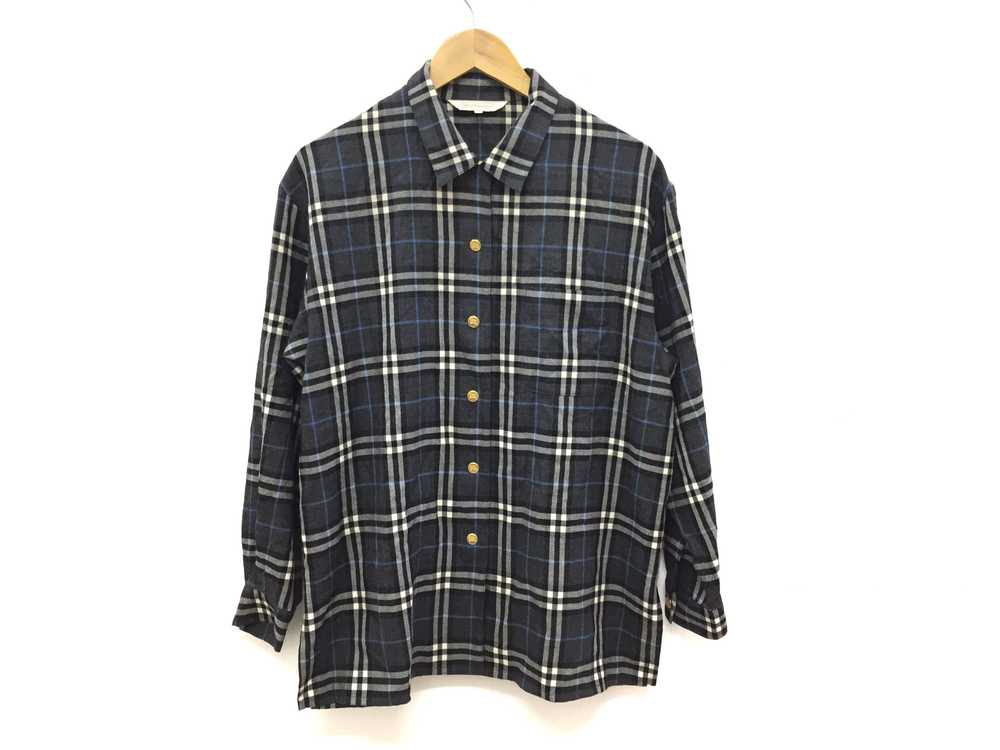 Burberry × Vintage 90s Burberry nova check oversi… - image 3