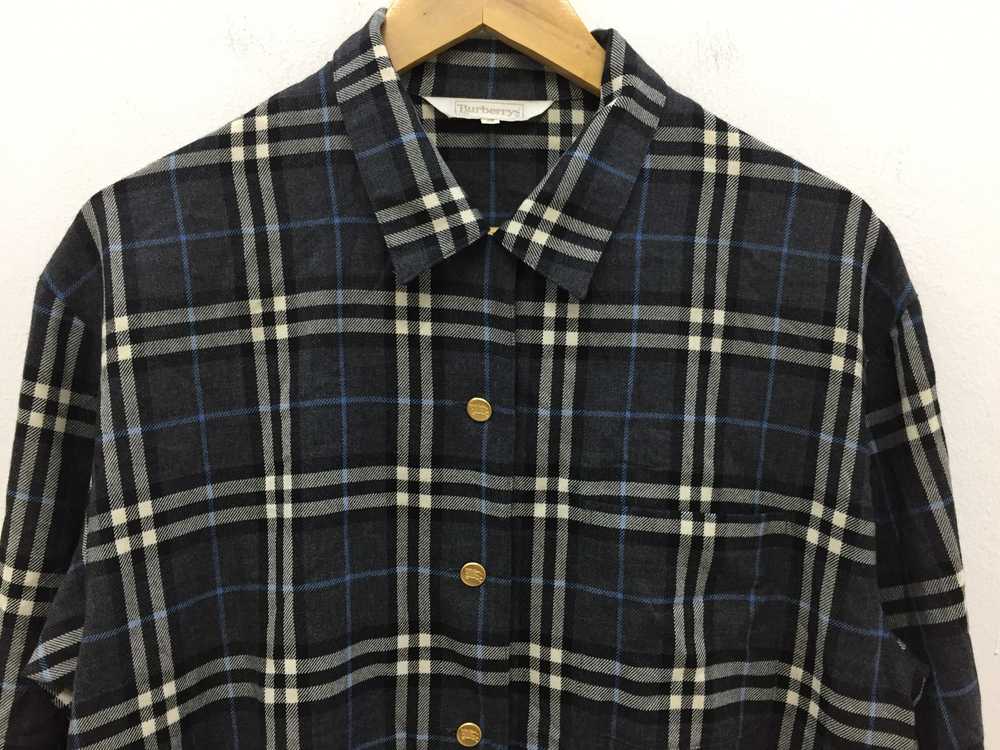 Burberry × Vintage 90s Burberry nova check oversi… - image 4