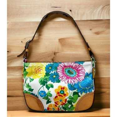 Vintage Coach 8176 Girlie Floral Perforated Hobo B