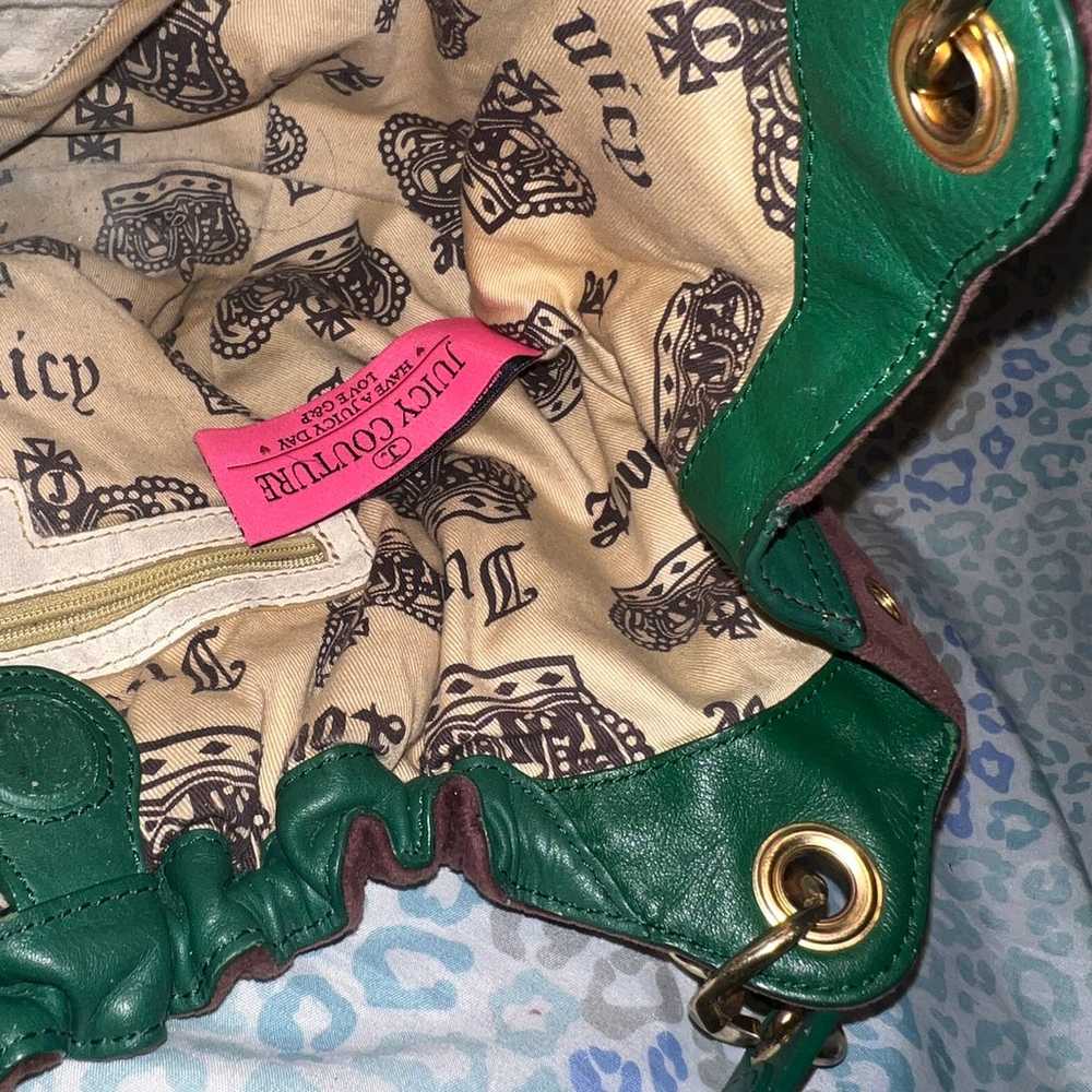 Vintage Green Purple Juicy Couture Purse Bag Hand… - image 12