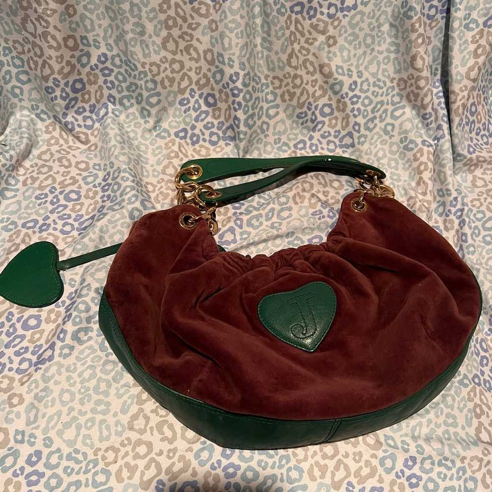 Vintage Green Purple Juicy Couture Purse Bag Hand… - image 6