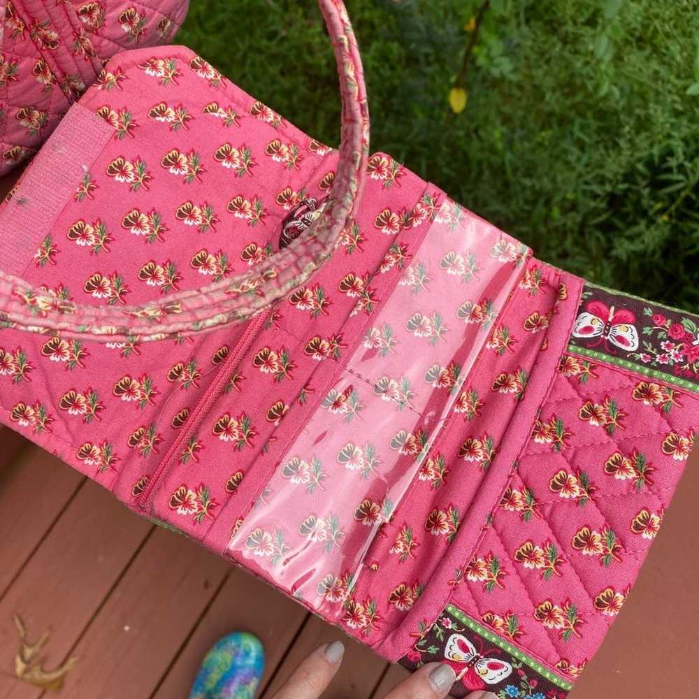 Vera Bradley pink pansy set - image 7