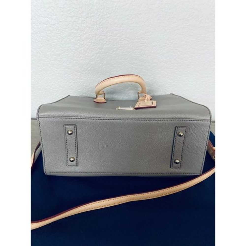 Dooney & Bourke Gray Leather Handbag Satchel Purse - image 12