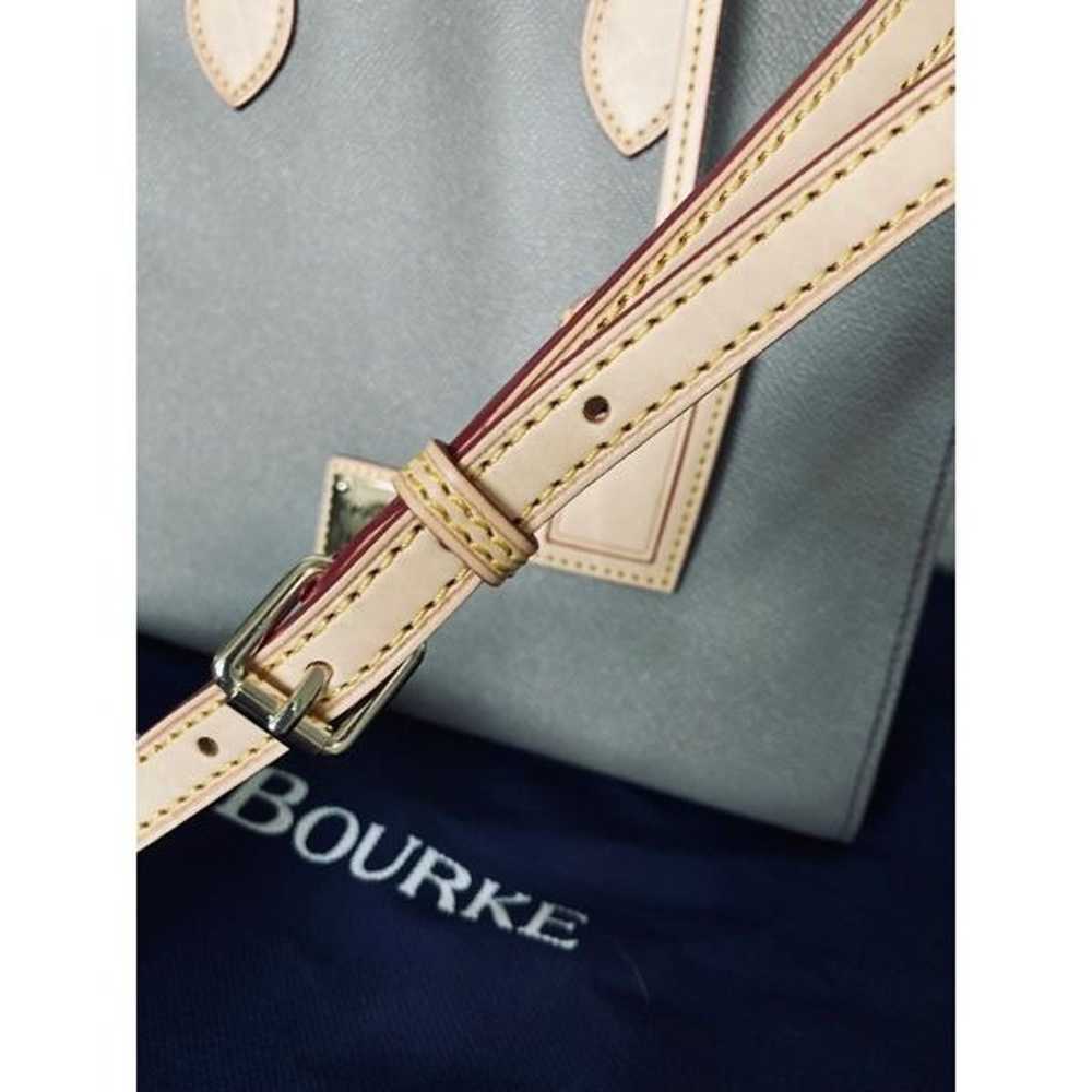 Dooney & Bourke Gray Leather Handbag Satchel Purse - image 3