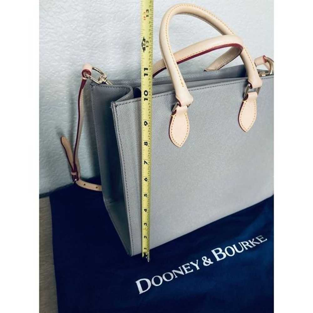 Dooney & Bourke Gray Leather Handbag Satchel Purse - image 5